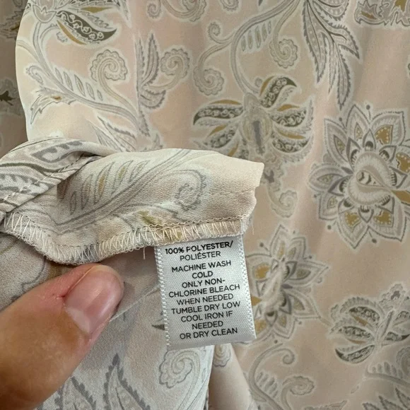 Loft Pink Floral Long Sleeve Shirt - Picture 7 of 7